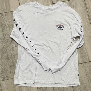 Billabong White Long Sleeve Tee with Logo